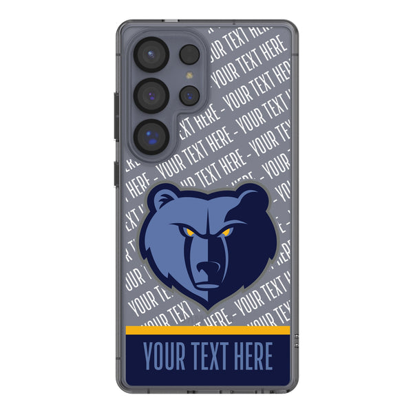 Memphis Grizzlies Personalized EndZone Plus Galaxy Clear Phone Case for Samsung Galaxy