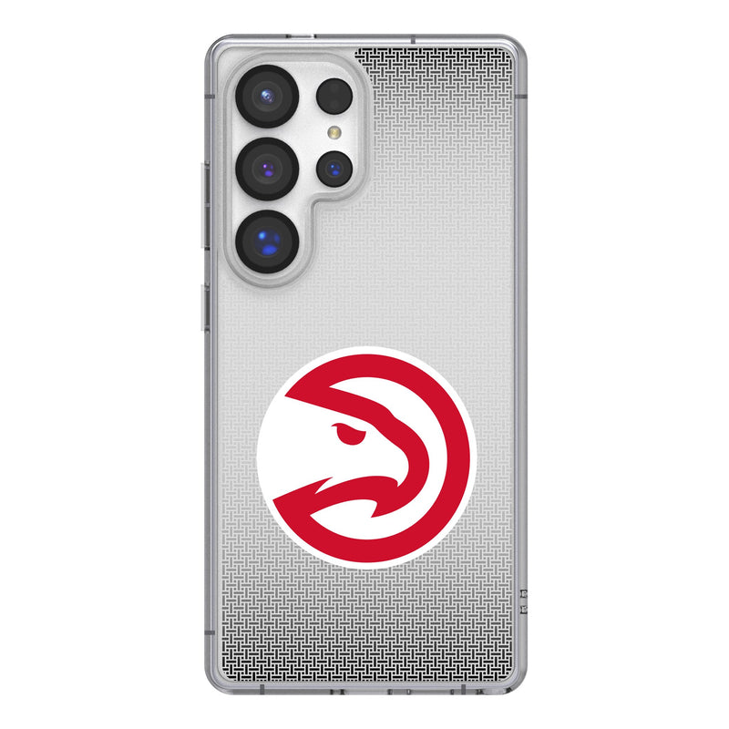 Atlanta Hawks Linen Galaxy Clear Phone Case for Samsung Galaxy