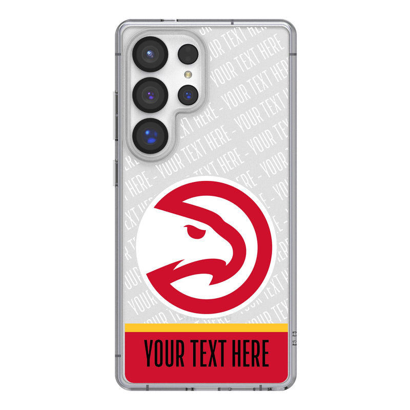 Atlanta Hawks Personalized EndZone Plus Galaxy Clear Phone Case for Samsung Galaxy