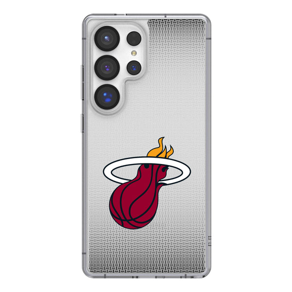Miami Heat Linen Galaxy Clear Phone Case for Samsung Galaxy