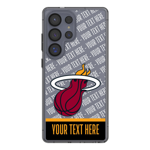 Miami Heat Personalized EndZone Plus Galaxy Clear Phone Case for Samsung Galaxy