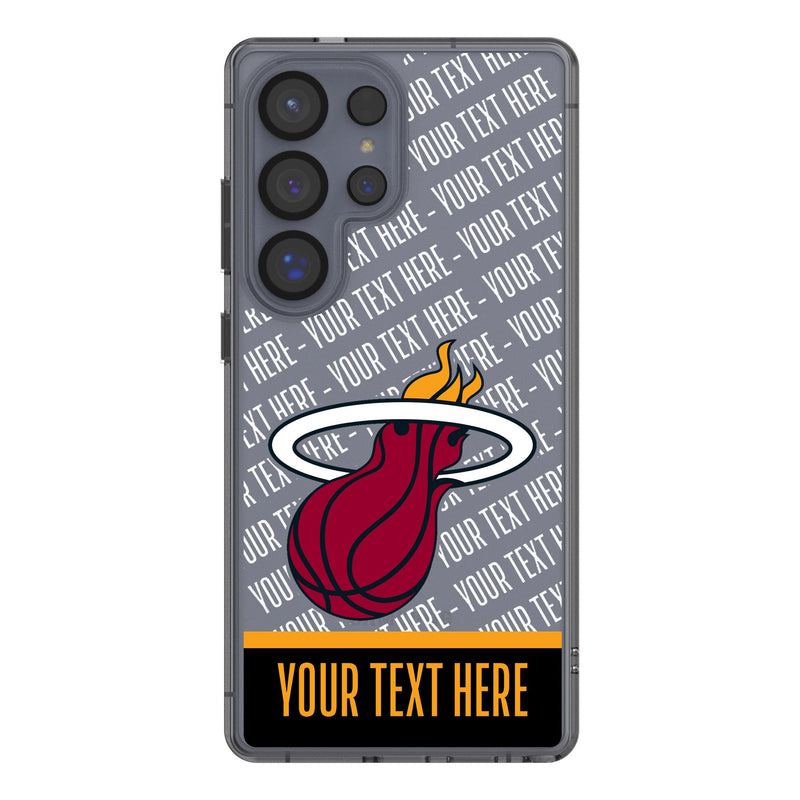 Miami Heat Personalized EndZone Plus Galaxy Clear Phone Case for Samsung Galaxy