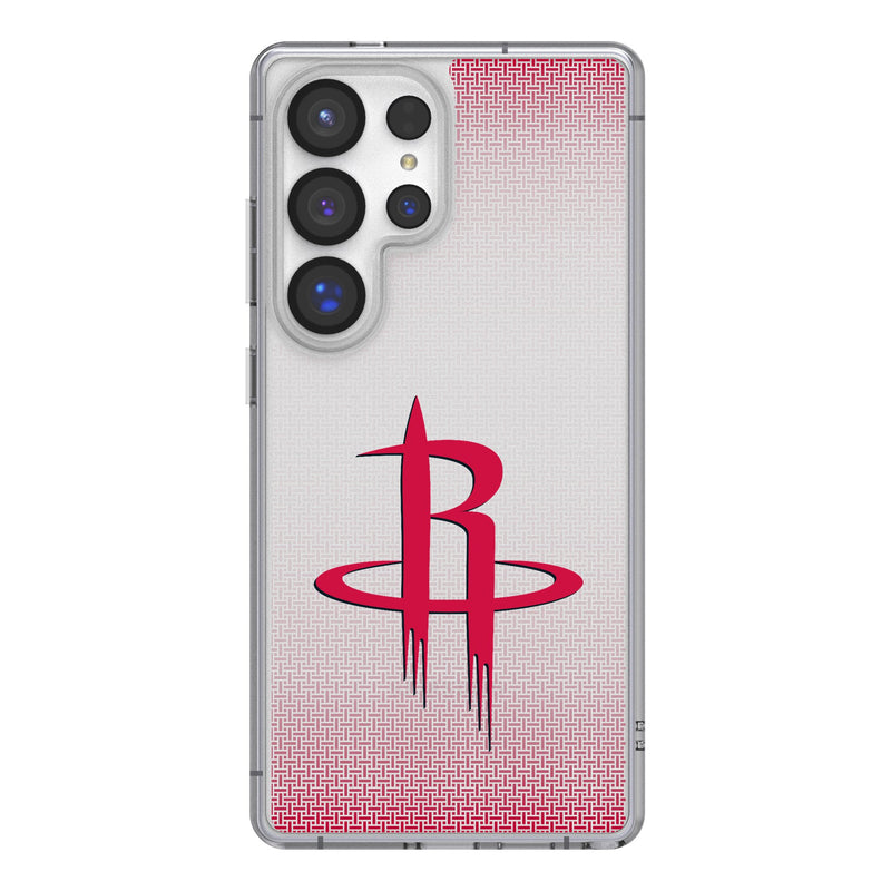 Houston Rockets Linen Galaxy Clear Phone Case for Samsung Galaxy