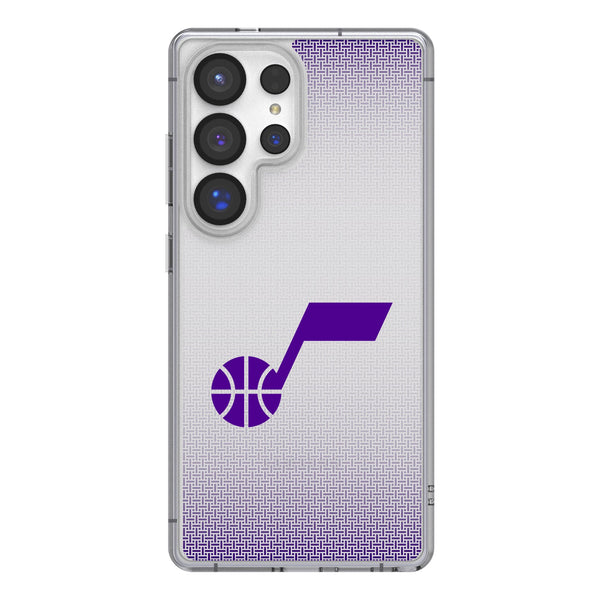 Utah Jazz Linen Galaxy Clear Phone Case for Samsung Galaxy