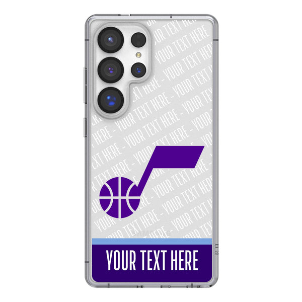 Utah Jazz Personalized EndZone Plus Galaxy Clear Phone Case for Samsung Galaxy