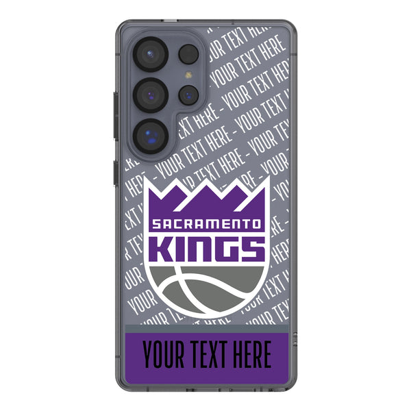 Sacramento Kings Personalized EndZone Plus Galaxy Clear Phone Case for Samsung Galaxy
