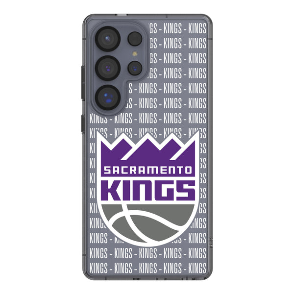 Sacramento Kings Text Backdrop Galaxy Clear Phone Case for Samsung Galaxy