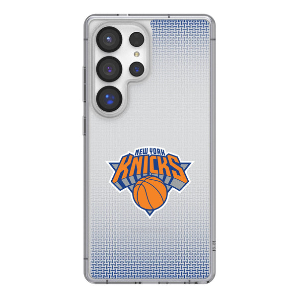 New York Knicks Linen Galaxy Clear Phone Case for Samsung Galaxy