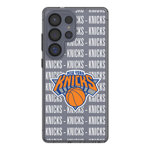 New York Knicks Text Backdrop Galaxy Clear Phone Case for Samsung Galaxy