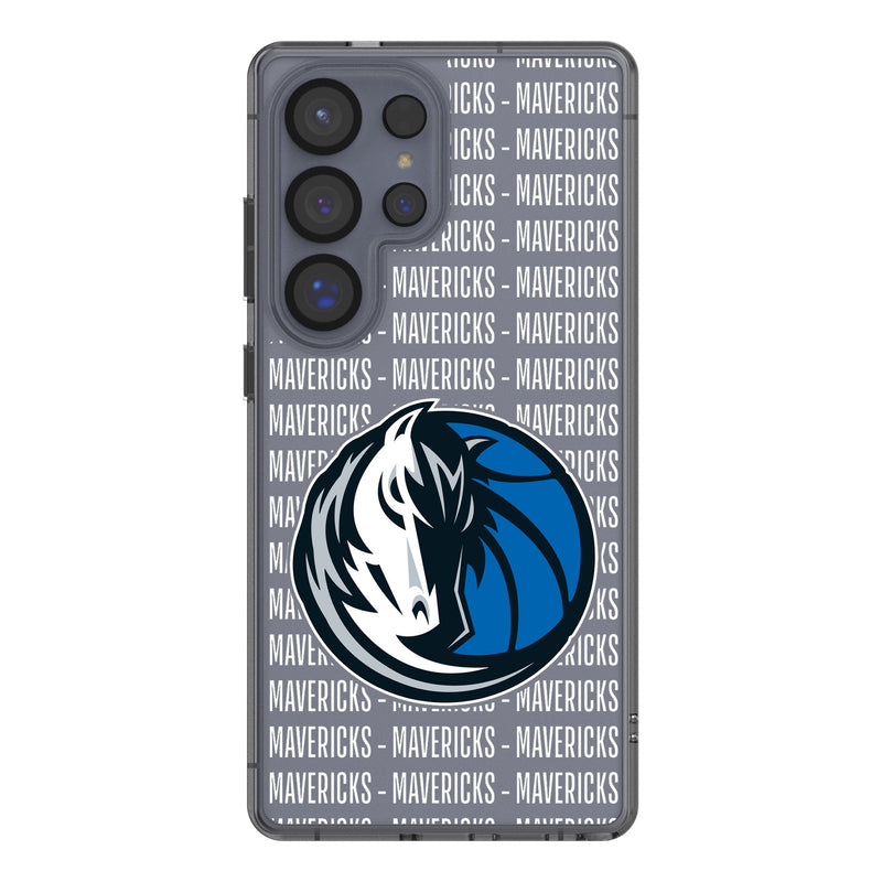 Dallas Mavericks Text Backdrop Galaxy Clear Phone Case for Samsung Galaxy