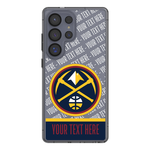 Denver Nuggets Personalized EndZone Plus Galaxy Clear Phone Case for Samsung Galaxy