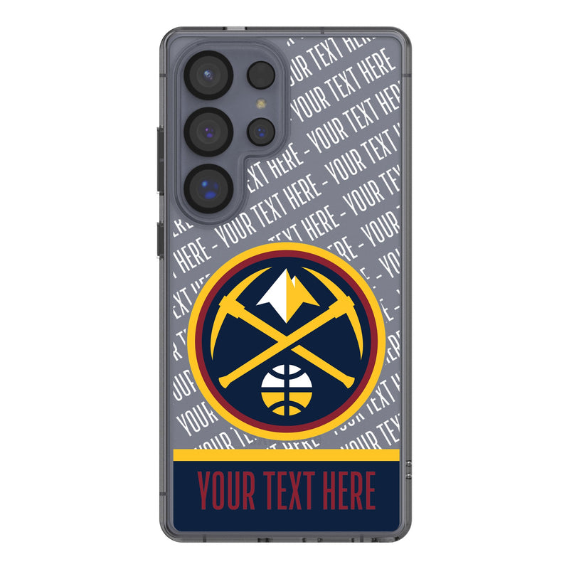 Denver Nuggets Personalized EndZone Plus Galaxy Clear Phone Case for Samsung Galaxy