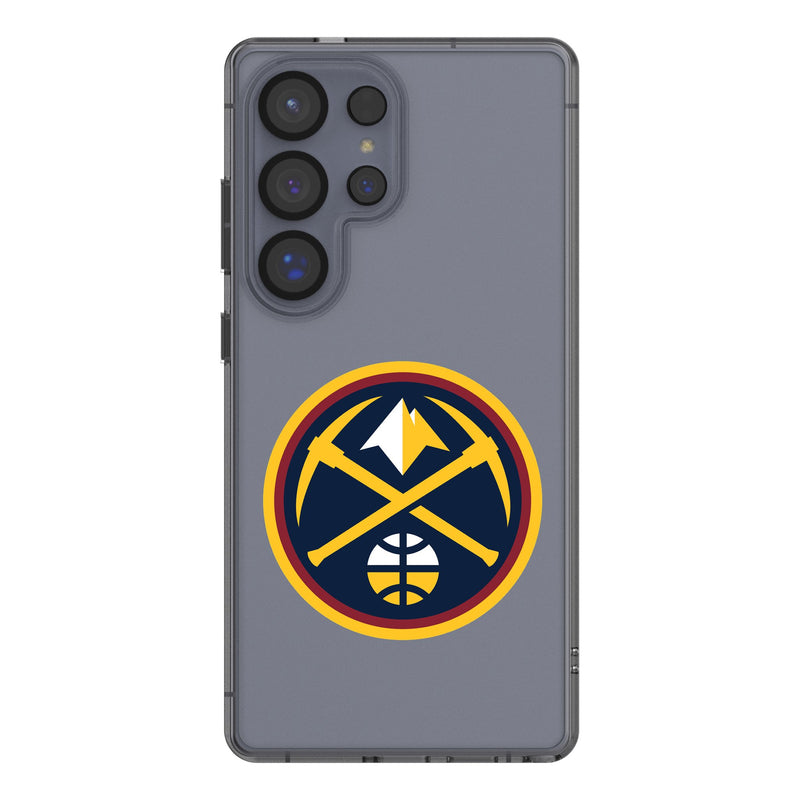Denver Nuggets Text Backdrop Galaxy Clear Phone Case for Samsung Galaxy