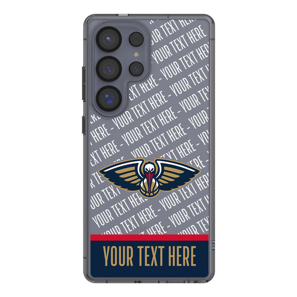 New Orleans Pelicans Personalized EndZone Plus Galaxy Clear Phone Case for Samsung Galaxy