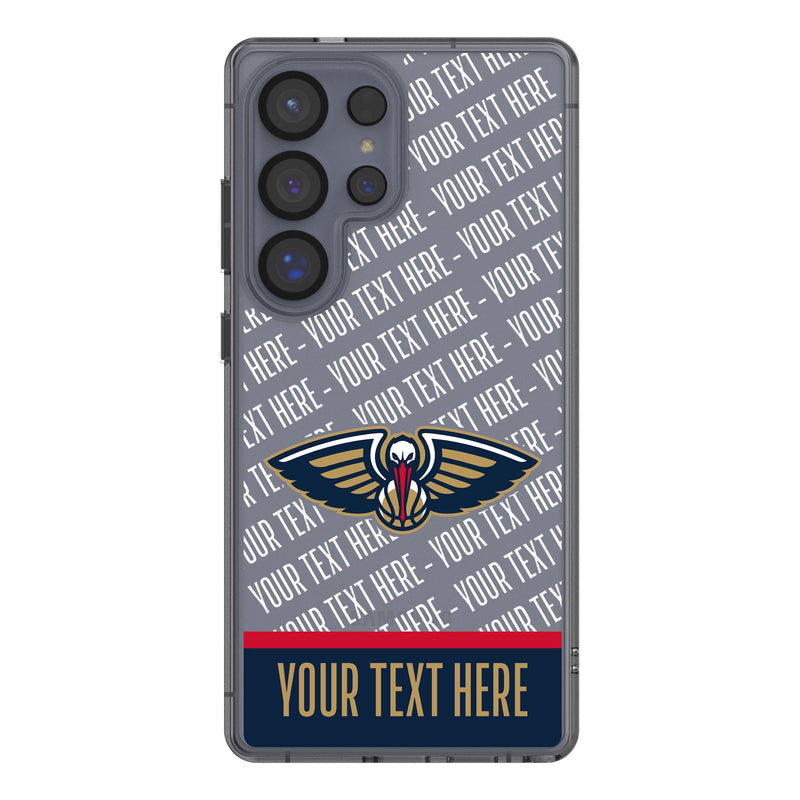 New Orleans Pelicans Personalized EndZone Plus Galaxy Clear Phone Case for Samsung Galaxy