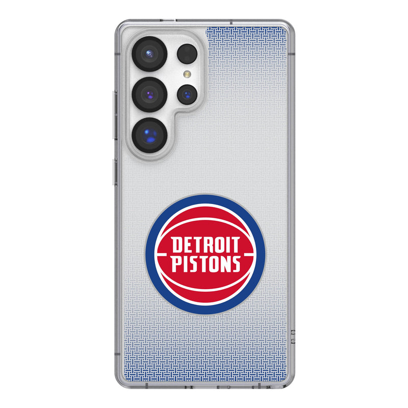 Detroit Pistons Linen Galaxy Clear Phone Case for Samsung Galaxy