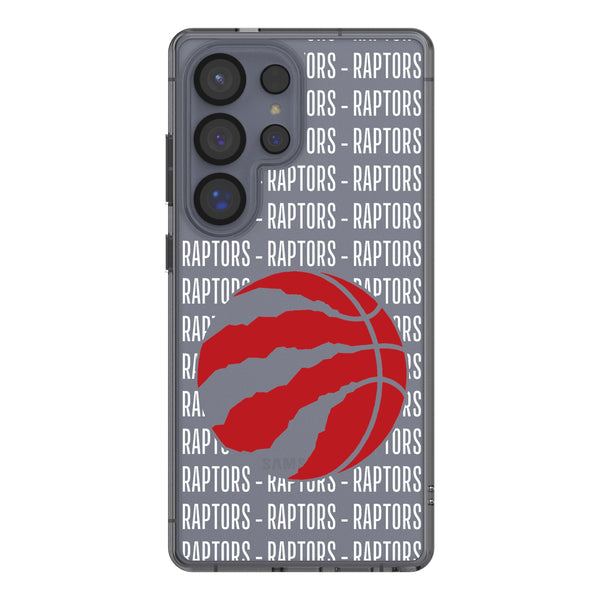 Toronto Raptors Text Backdrop Galaxy Clear Phone Case for Samsung Galaxy