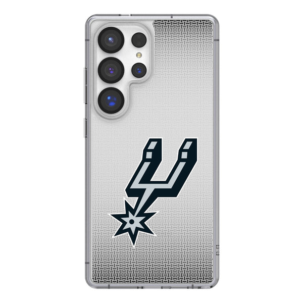 San Antonio Spurs Linen Galaxy Clear Phone Case for Samsung Galaxy