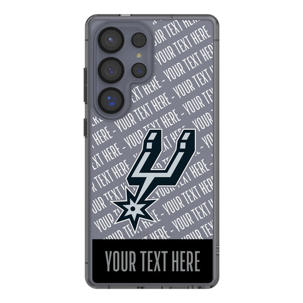 San Antonio Spurs Personalized EndZone Plus Galaxy Clear Phone Case for Samsung Galaxy