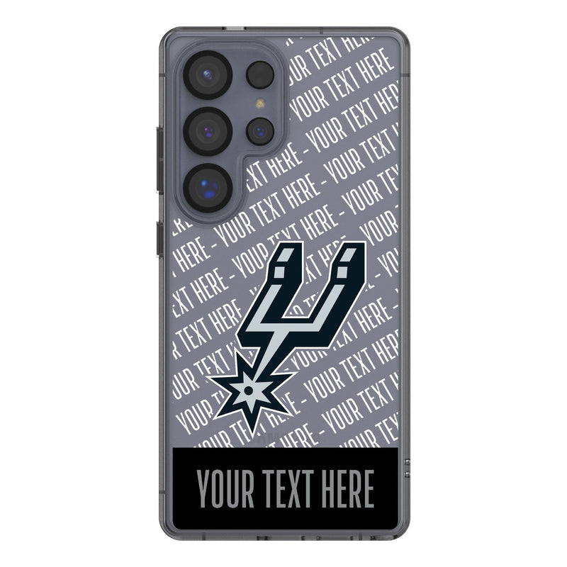San Antonio Spurs Personalized EndZone Plus Galaxy Clear Phone Case for Samsung Galaxy