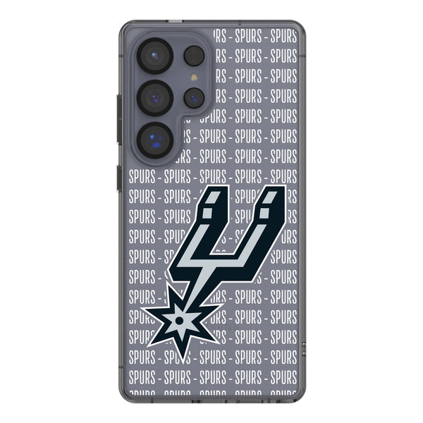 San Antonio Spurs Text Backdrop Galaxy Clear Phone Case for Samsung Galaxy