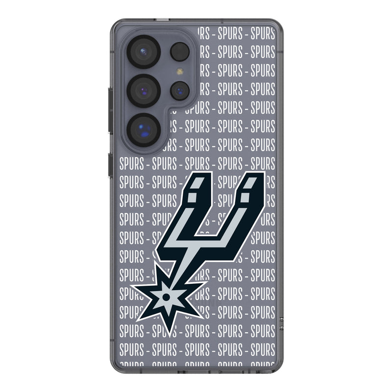San Antonio Spurs Text Backdrop Galaxy Clear Phone Case for Samsung Galaxy
