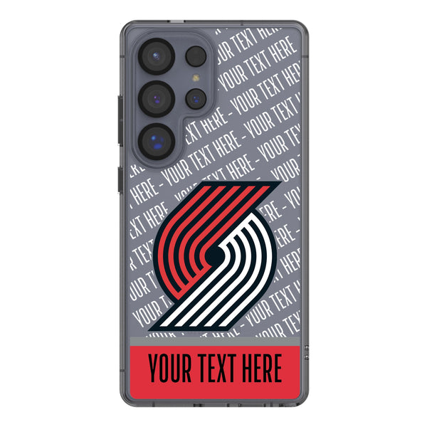 Portland Trail Blazers Personalized EndZone Plus Galaxy Clear Phone Case for Samsung Galaxy