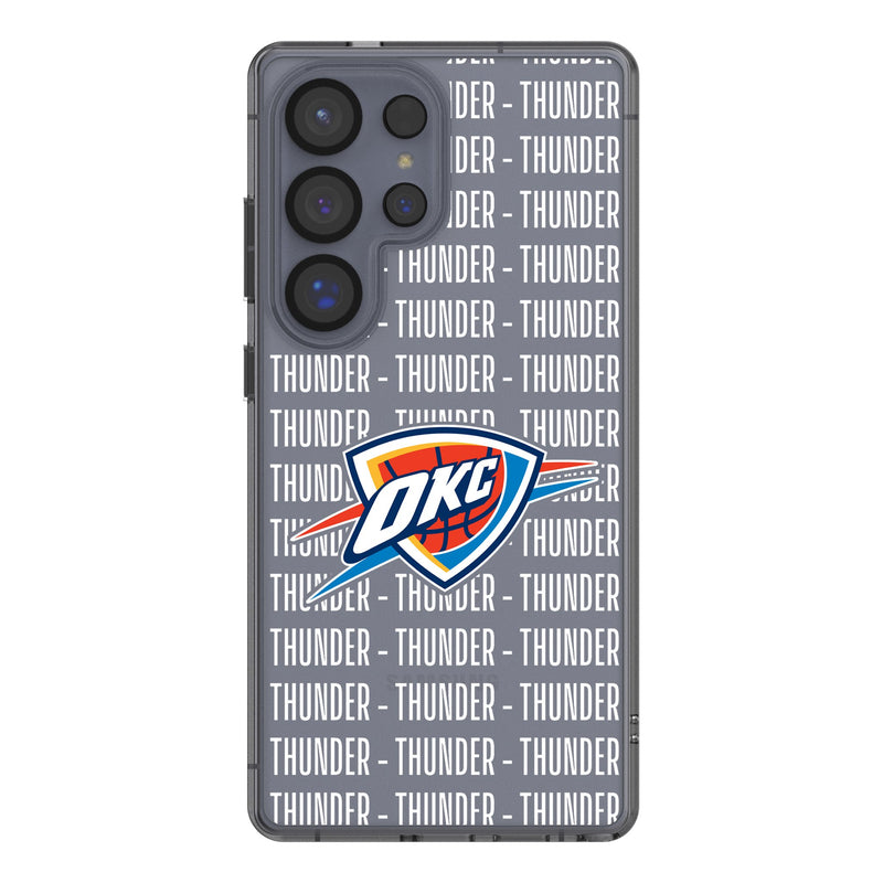 Oklahoma City Thunder Text Backdrop Galaxy Clear Phone Case for Samsung Galaxy
