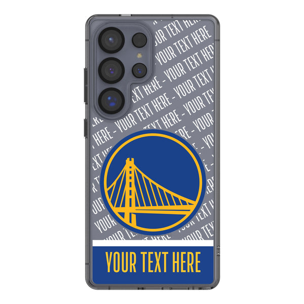 Golden State Warriors Personalized EndZone Plus Galaxy Clear Phone Case for Samsung Galaxy