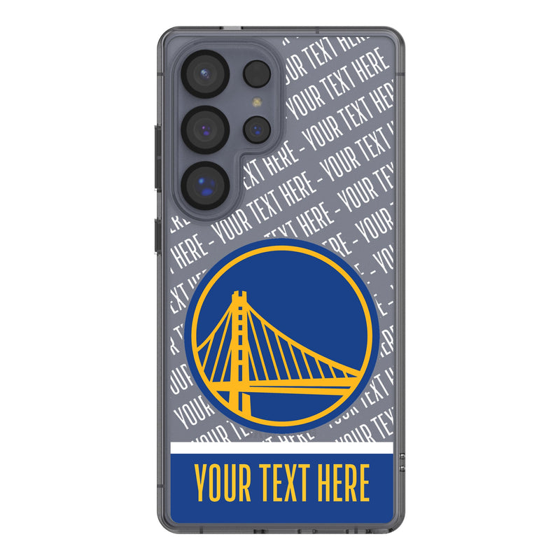Golden State Warriors Personalized EndZone Plus Galaxy Clear Phone Case for Samsung Galaxy