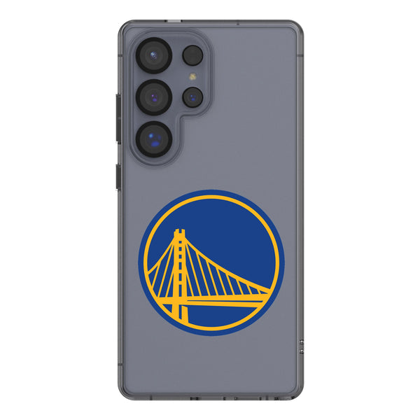 Golden State Warriors Text Backdrop Galaxy Clear Phone Case for Samsung Galaxy