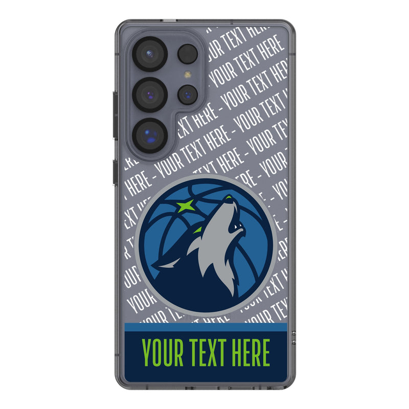 Minnesota Timberwolves Personalized EndZone Plus Galaxy Clear Phone Case for Samsung Galaxy