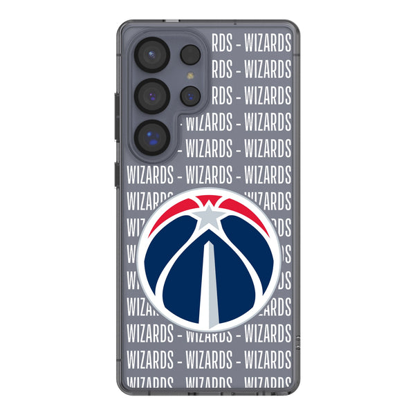 Washington Wizards Text Backdrop Galaxy Clear Phone Case for Samsung Galaxy