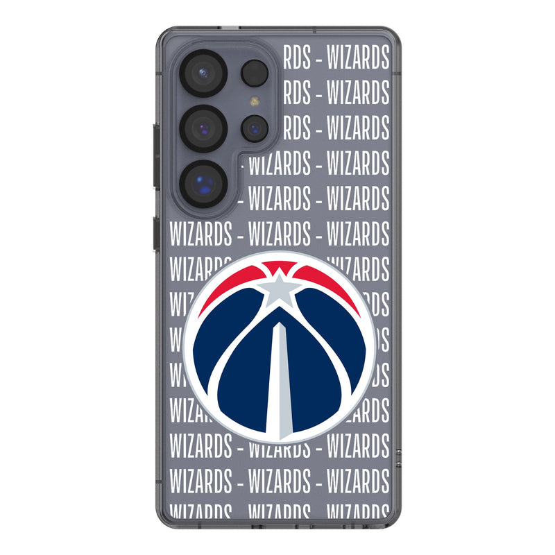 Washington Wizards Text Backdrop Galaxy Clear Phone Case for Samsung Galaxy