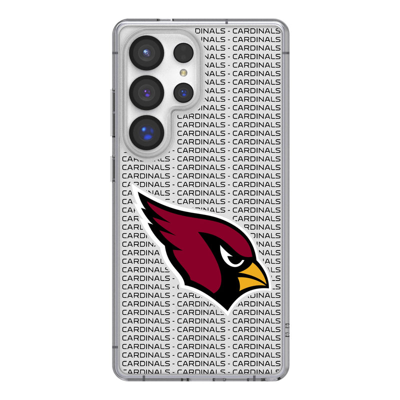 Arizona Cardinals Text Backdrop Galaxy Clear Phone Case for Samsung Galaxy
