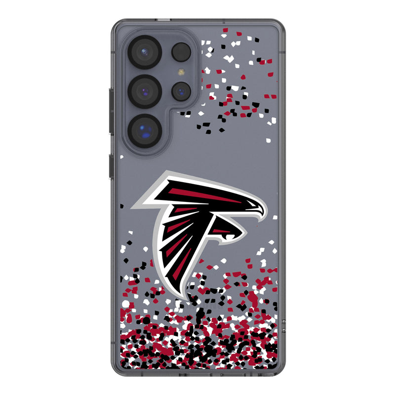 Atlanta Falcons Confetti Galaxy Clear Phone Case for Samsung Galaxy