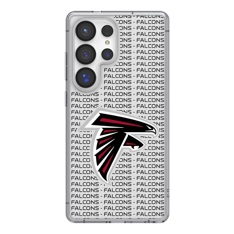 Atlanta Falcons Text Backdrop Galaxy Clear Phone Case for Samsung Galaxy