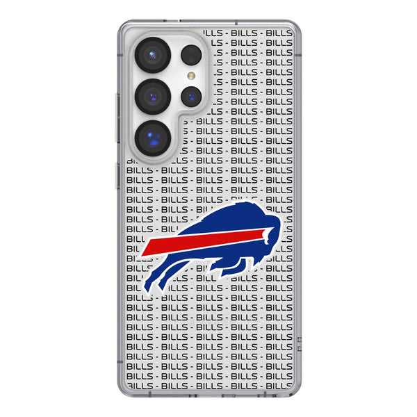 Buffalo Bills Text Backdrop Galaxy Clear Phone Case for Samsung Galaxy