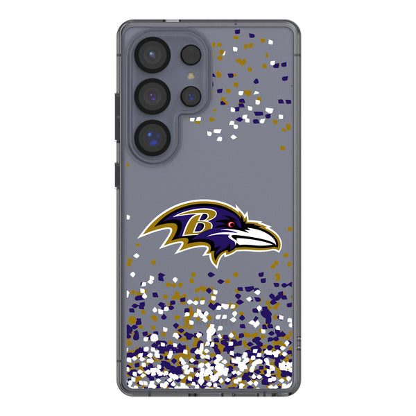 Baltimore Ravens Confetti Galaxy Clear Phone Case for Samsung Galaxy