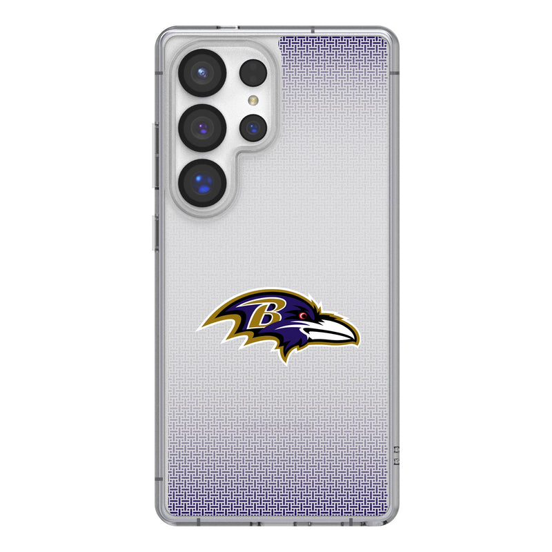Baltimore Ravens Linen Galaxy Clear Phone Case for Samsung Galaxy