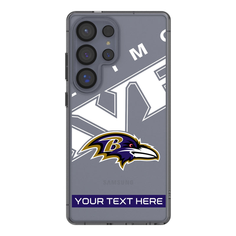 Baltimore Ravens Personalized Tilt Galaxy Clear Phone Case for Samsung Galaxy