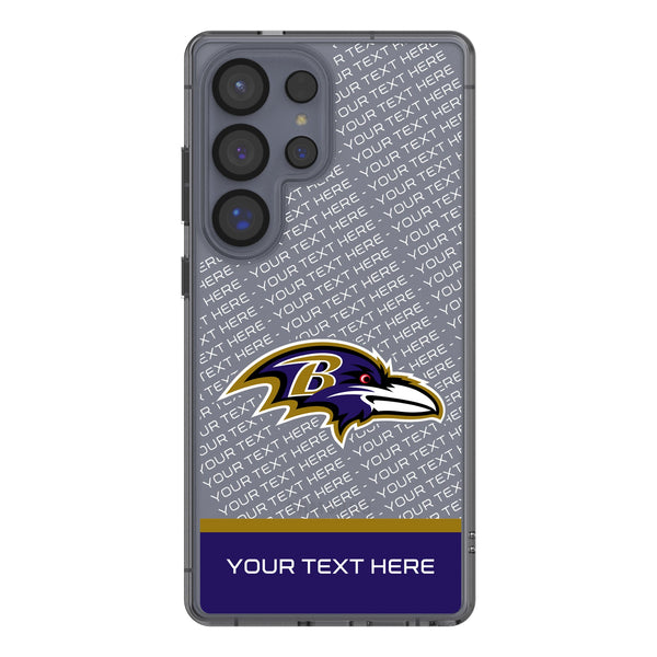 Baltimore Ravens Personalized EndZone Plus Galaxy Clear Phone Case for Samsung Galaxy