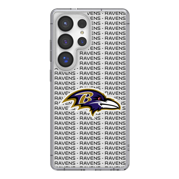 Baltimore Ravens Text Backdrop Galaxy Clear Phone Case for Samsung Galaxy