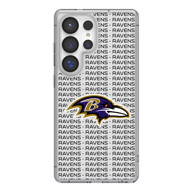 Baltimore Ravens Text Backdrop Galaxy Clear Phone Case for Samsung Galaxy
