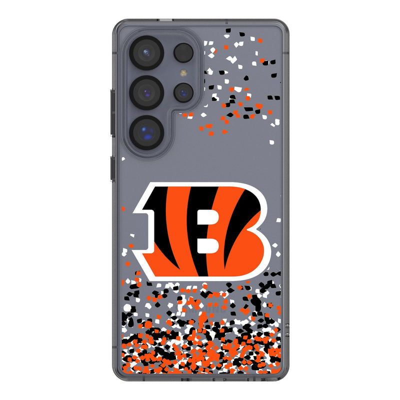 Cincinnati Bengals Confetti Galaxy Clear Phone Case for Samsung Galaxy