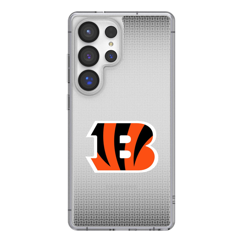 Cincinnati Bengals Linen Galaxy Clear Phone Case for Samsung Galaxy