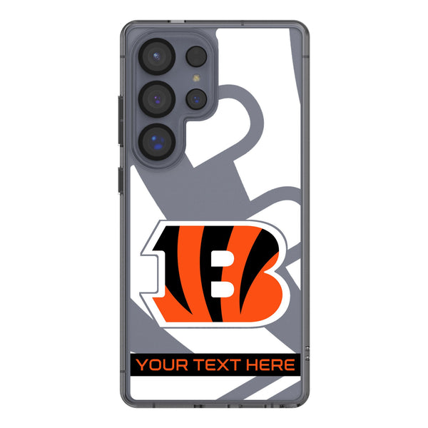 Cincinnati Bengals Personalized Tilt Galaxy Clear Phone Case for Samsung Galaxy