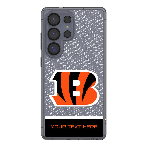 Cincinnati Bengals Personalized EndZone Plus Galaxy Clear Phone Case for Samsung Galaxy