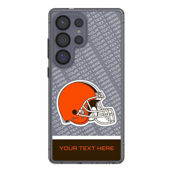 Cleveland Browns Personalized EndZone Plus Galaxy Clear Phone Case for Samsung Galaxy