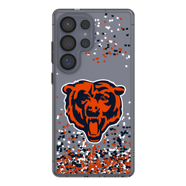 Chicago Bears Confetti Galaxy Clear Phone Case for Samsung Galaxy